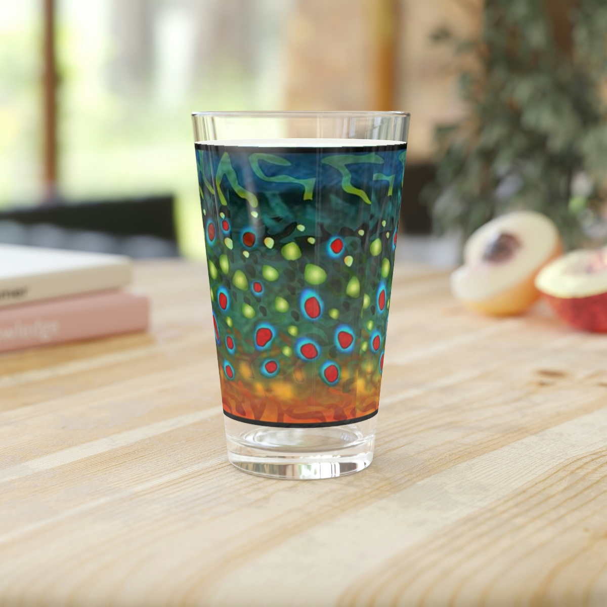Brook Trout Brown Cutthroat Rainbow Pint Glass Beer Fly Fishing Gift Men Women USA