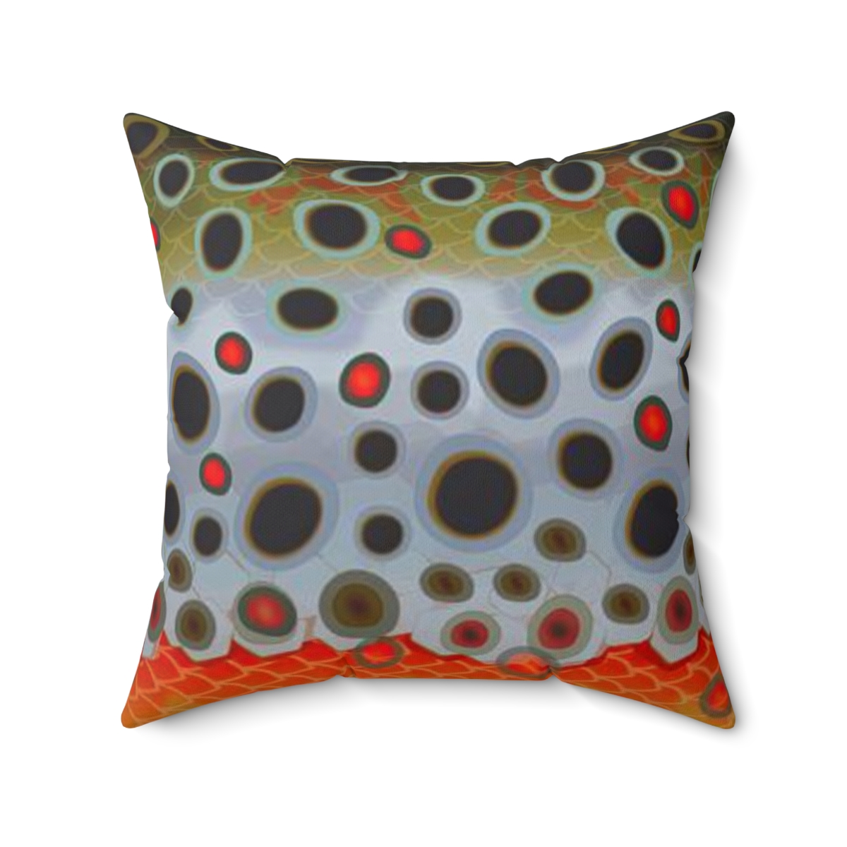 Brown Trout Fly Fishing Pillow - Great Cabin Decor, Rec Room, and Man Cave