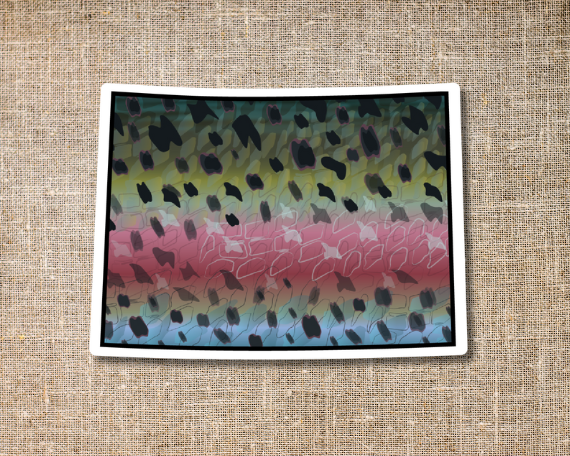 Fly fishing sticker waterproof trout sticker brook trout rainbow trout brown trout tiger trout golden trout cutthroat trout Simms Patagonia fishing gift for men women Made in USA veteran Orvis Colorado