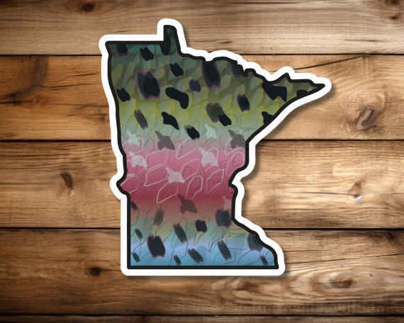 Fly fishing sticker waterproof trout sticker brook trout rainbow trout brown trout tiger trout golden trout cutthroat trout Simms Patagonia fishing gift for men women Made in USA veteran Orvis Minnesota