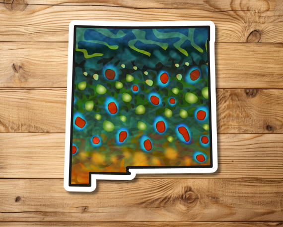Fly fishing sticker waterproof trout sticker brook trout rainbow trout brown trout tiger trout golden trout cutthroat trout Simms Patagonia fishing gift for men women Made in USA veteran Orvis New Mexico