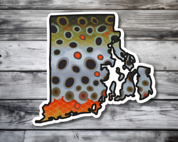 Fly fishing sticker waterproof trout sticker brook trout rainbow trout brown trout tiger trout golden trout cutthroat trout Simms Patagonia fishing gift for men women Made in USA veteran Orvis Rhode Island