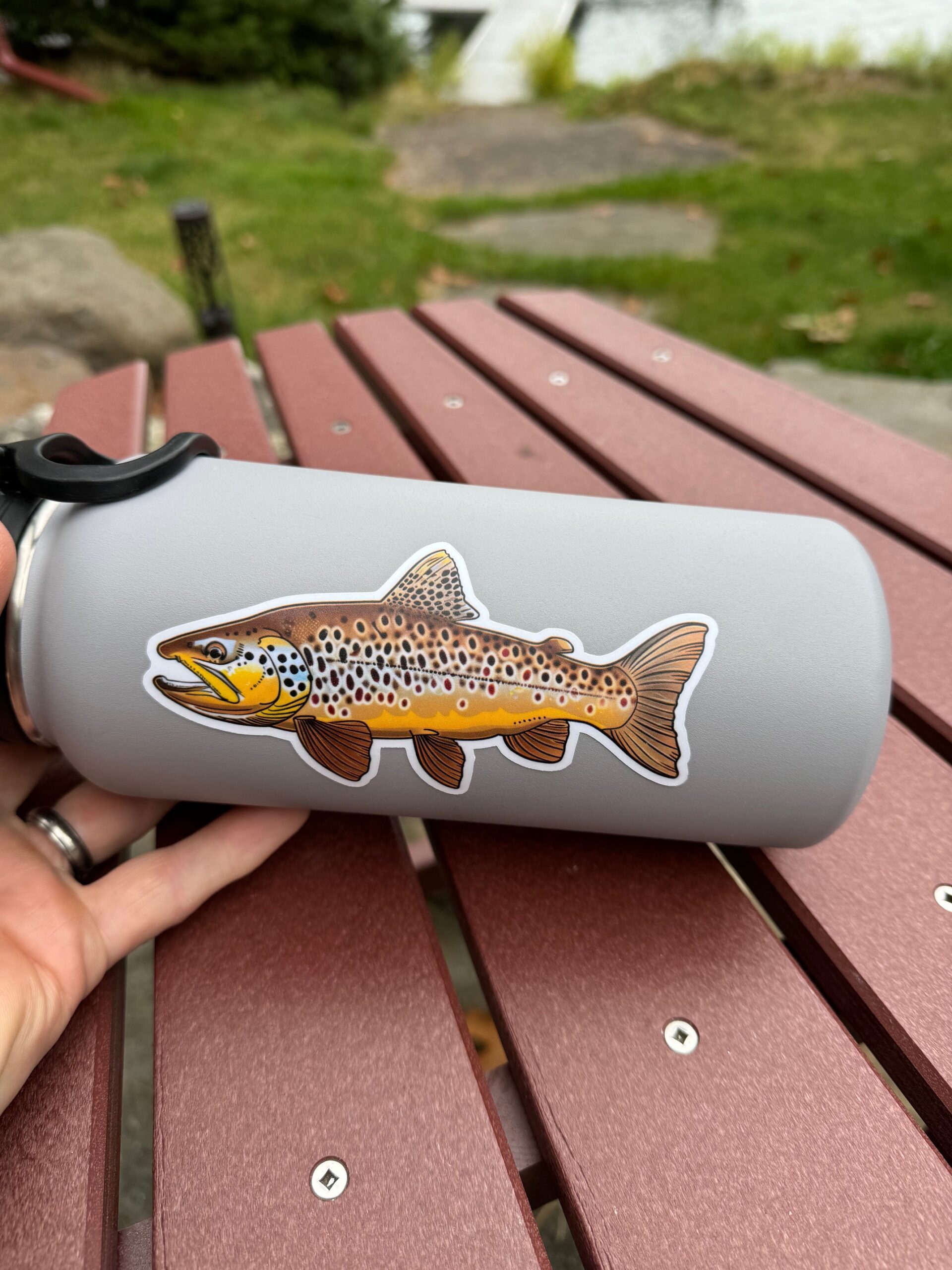 Brown Trout Fly Fishing Sticker